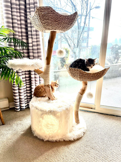 Modern Multi-Level Cat Tree Tower - Aesthetic & Durable Design